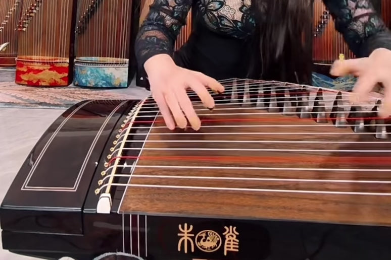 Zhuque Guzheng 980, Scarlet Bird guzheng, full carved guzheng, buy guzheng, 163cm guzheng, full-size guzheng, quality guzheng, premium guzheng, 朱雀古筝980，朱雀海外代理， 整挖古筝，高端古筝，海外买古筝，高性价比古筝