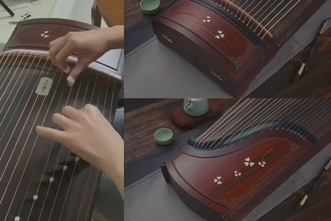 Indian rosewood guzheng tone reference, 163cm full size guzheng acoustic demo, identical sound quality preview, buy guzheng with Guzheng World expert review, 古筝音色评测, 海外买古筝音色参考