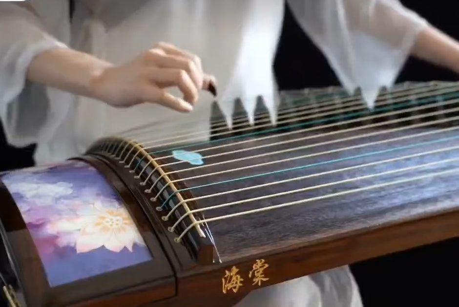 Haitang 64in Elite Indian Rosewood Carved Guzheng - Chinese Painting Series 海棠163cm钢琴烤漆挖筝