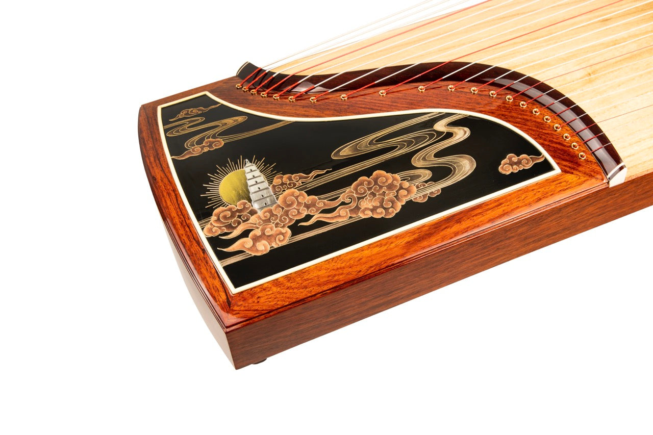 Zhuque Guzheng, Scarlet Bird, buy guzheng,163cm guzheng, full-size guzheng, quality guzheng, premium guzheng, 朱雀古筝“霞光雁塔”，9系列，朱雀海外代理，标准古筝，买古筝，海外买古筝，高性价比古筝｜ Guzheng World 古筝世界