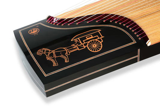 Series 8 | 850 Zhuque "Scarlet Bird" 63in African Sandalwood Carved Guzheng 朱雀163cm非洲紫檀木整挖筝850