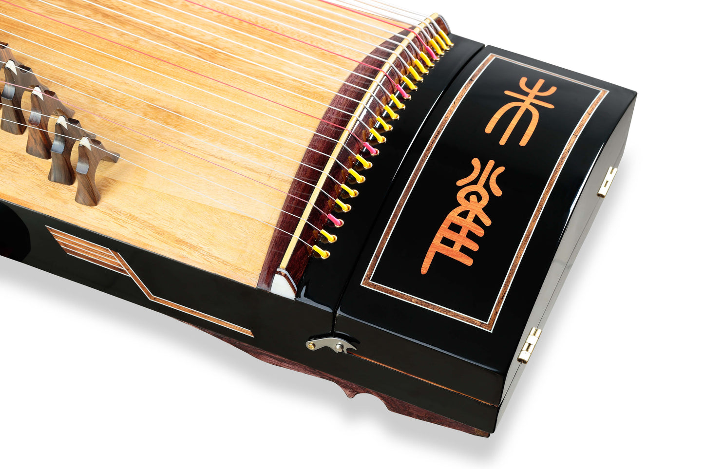 Series 8 | 850 Zhuque "Scarlet Bird" 63in African Sandalwood Carved Guzheng 朱雀163cm非洲紫檀木整挖筝850