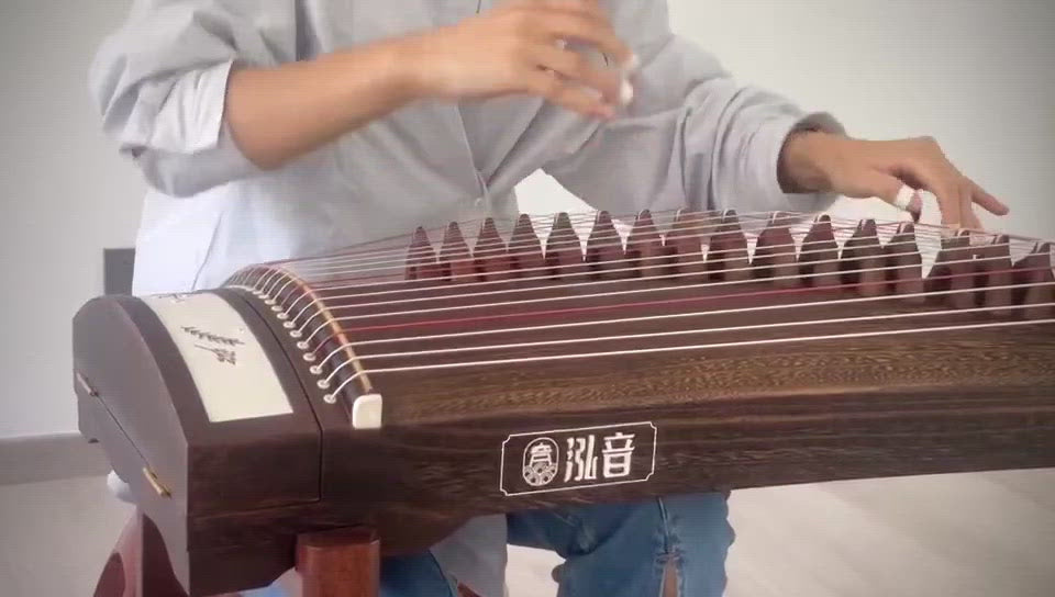 Recommended premium travel-size guzheng - Hongyin 51in Paulownia Carved Guzheng “Jin Se” 泓音130cm手工刺绣桐木挖筝“锦瑟”, 高性价比便携古筝, 小古筝, 买古筝, 学古筝, 古筝老师