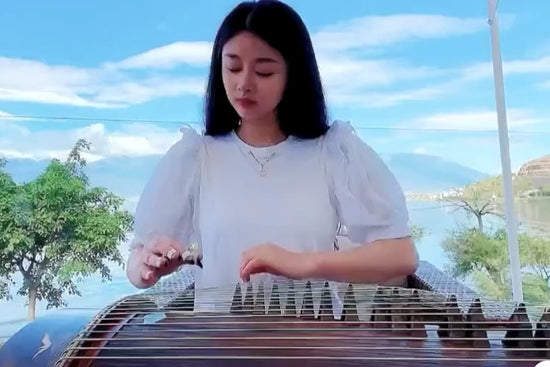 Haitang 53in Elite Indian Rosewood Carved Guzheng 海棠135cm阔叶黄檀木挖筝 | Recommended premium travel-size 135cm guzheng | Guzheng World